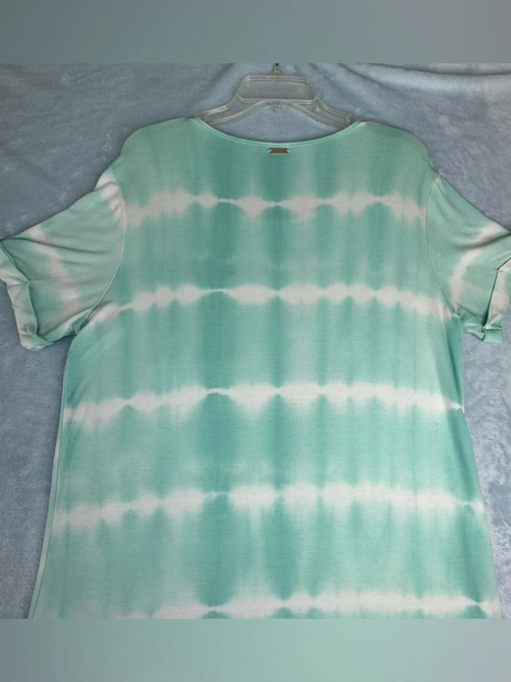 Cabana Life Aqua Tie-Dye Dress Relaxed Covering Up UPF 50+ Size L